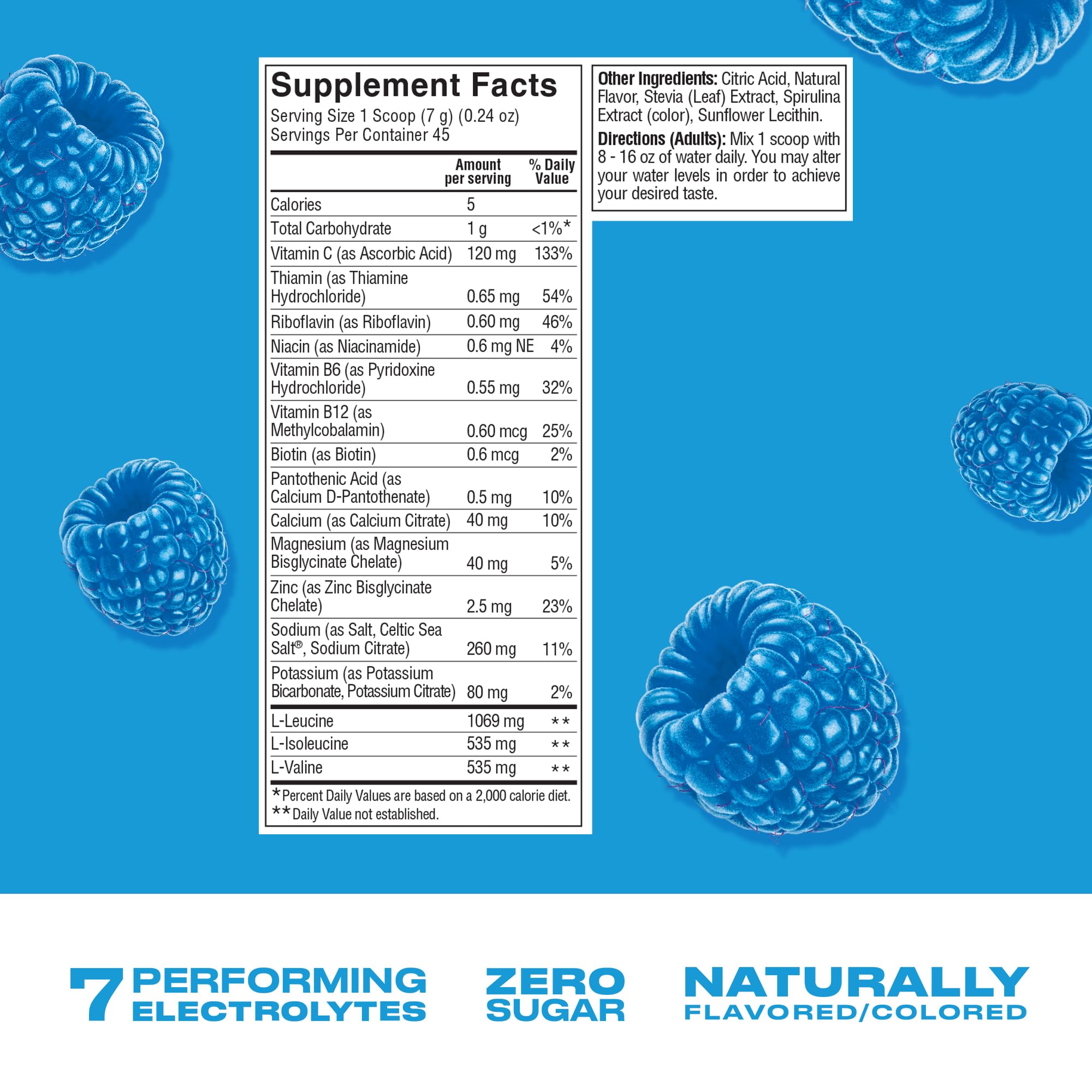 CWENCH Hydration Blue Raspberry tub showing convenient on-the-go refueling