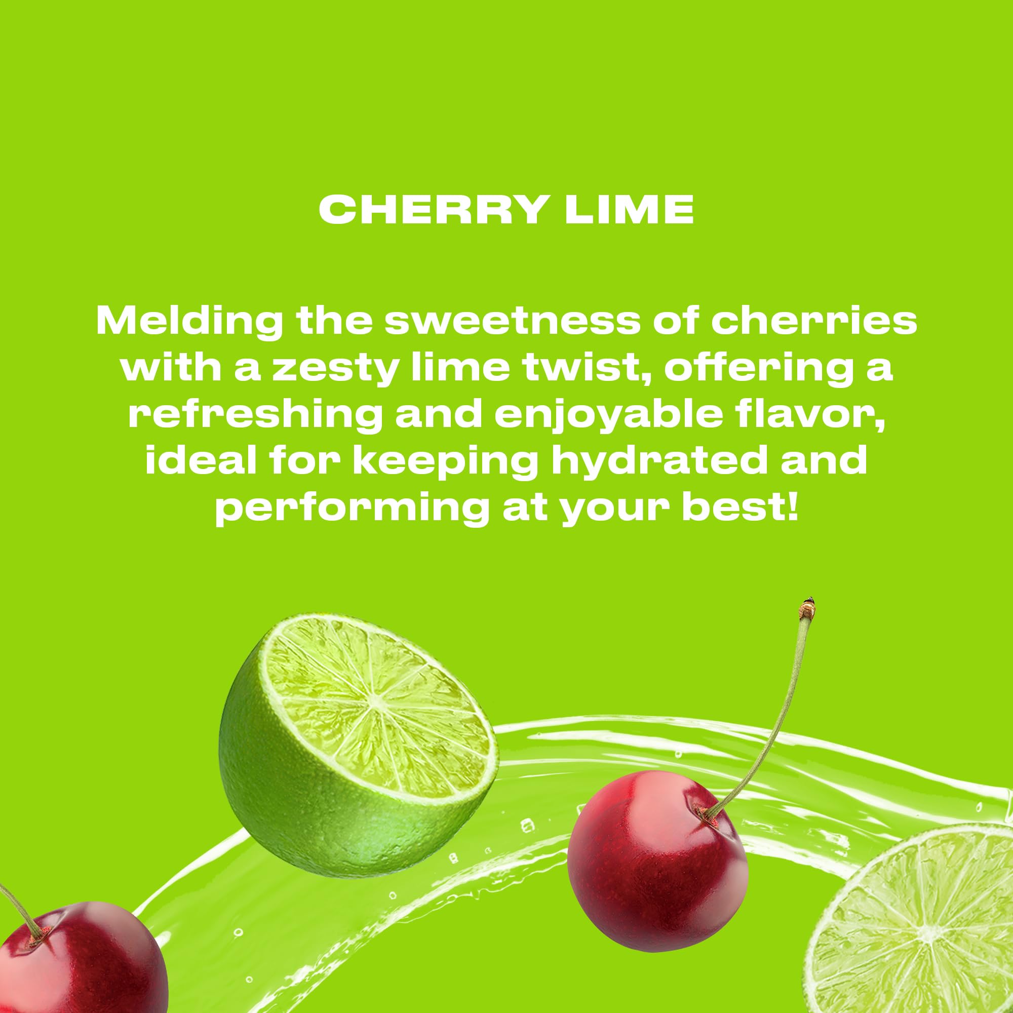 CWENCH Hydration Cherry Lime ingredients show electrolytes and vitamins.