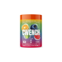 CWENCH Hydration Rainbow Swirl powder dissolves quickly in water for instant refreshment.