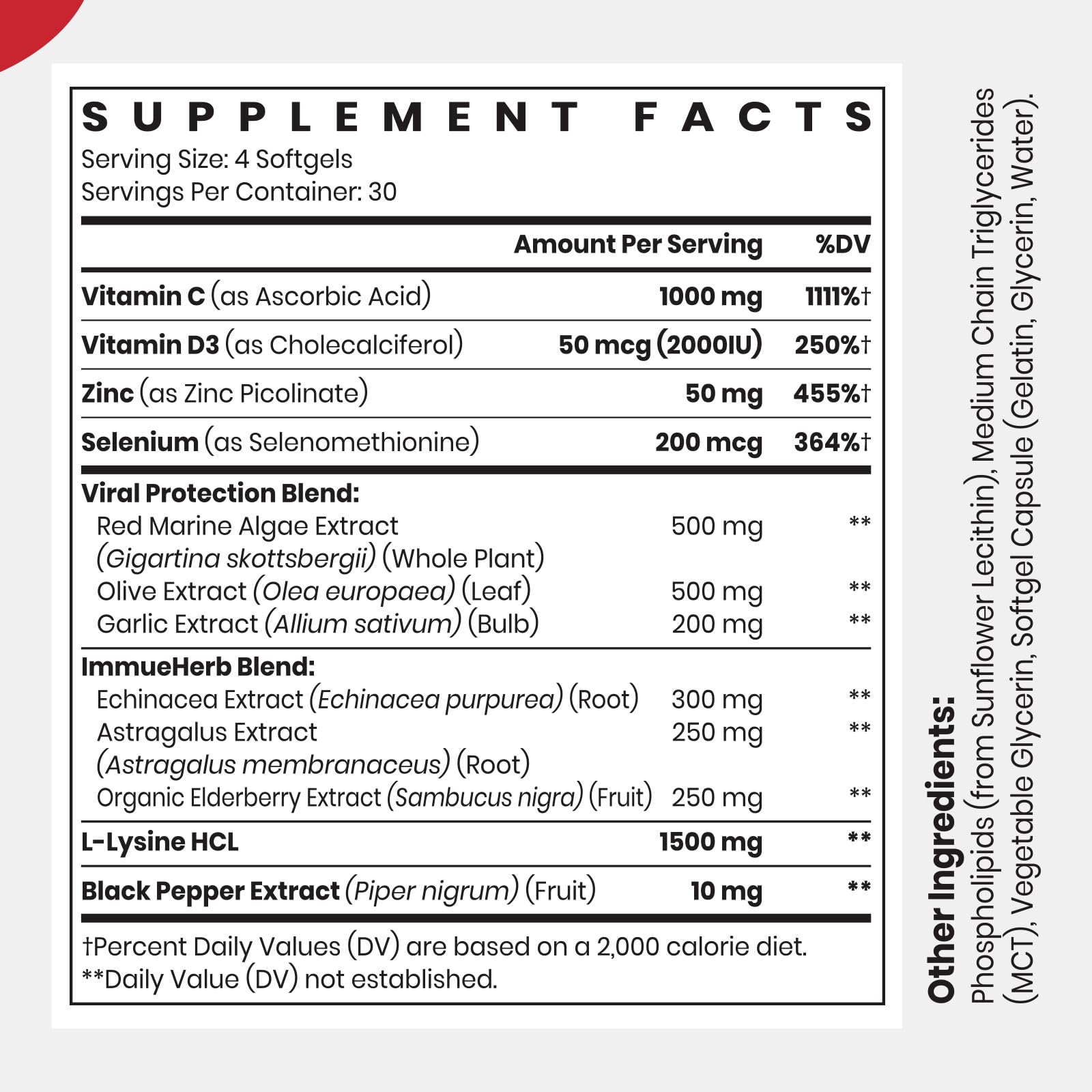 The CyberCerix Liposomal Immune Support label close-up highlights key ingredients.