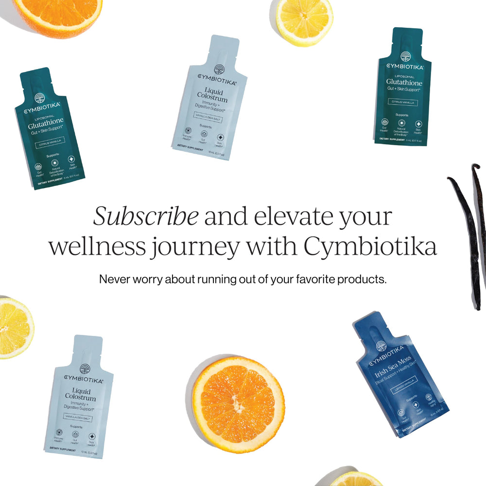Cymbiotika logo on pouch for easy brand recognition.