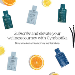 Cymbiotika logo on pouch for easy brand recognition.
