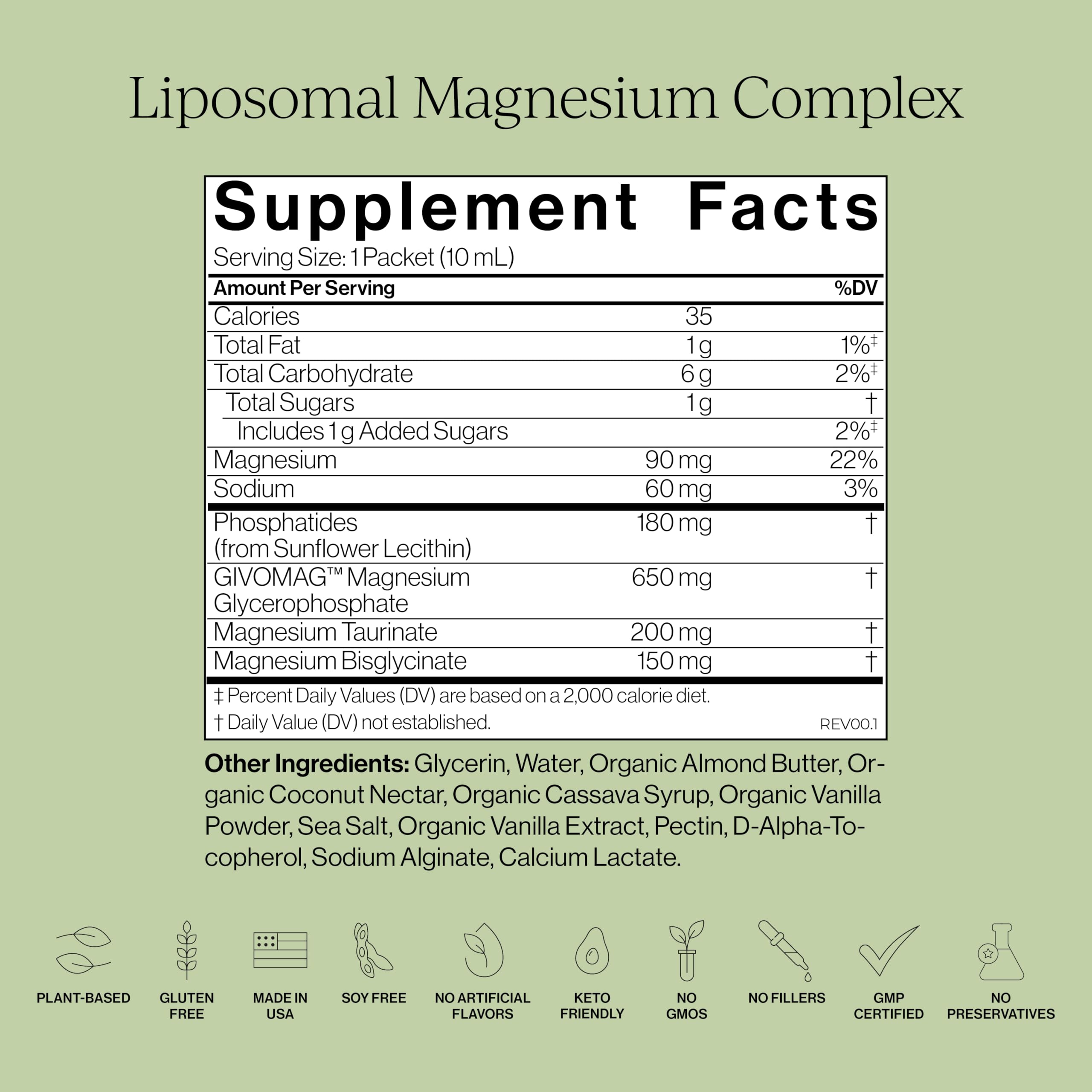 Glass ready to receive Liposomal Magnesium Complex from Cymbiotika.