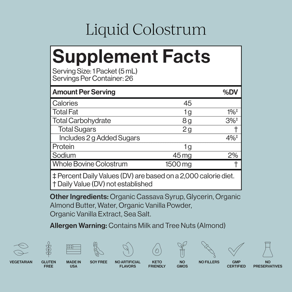 CYMBIOTIKA Liquid Colostrum grass-fed cows signify natural nutrition