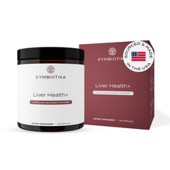 CYMBIOTIKA Liver Health+ bottle pour for convenient daily liver support.