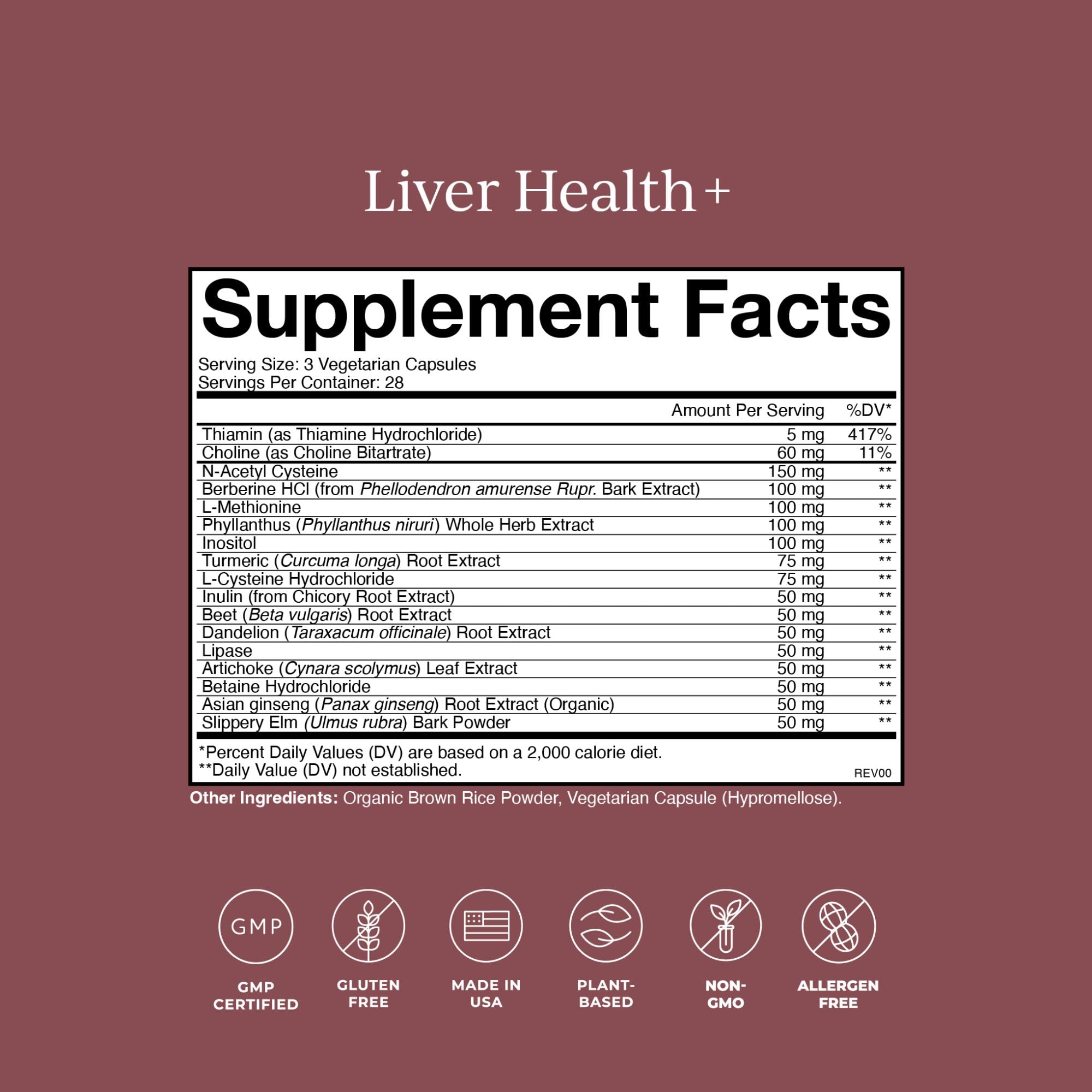 CYMBIOTIKA Liver Health+ packaging emphasizes gluten-free and non-GMO formula.