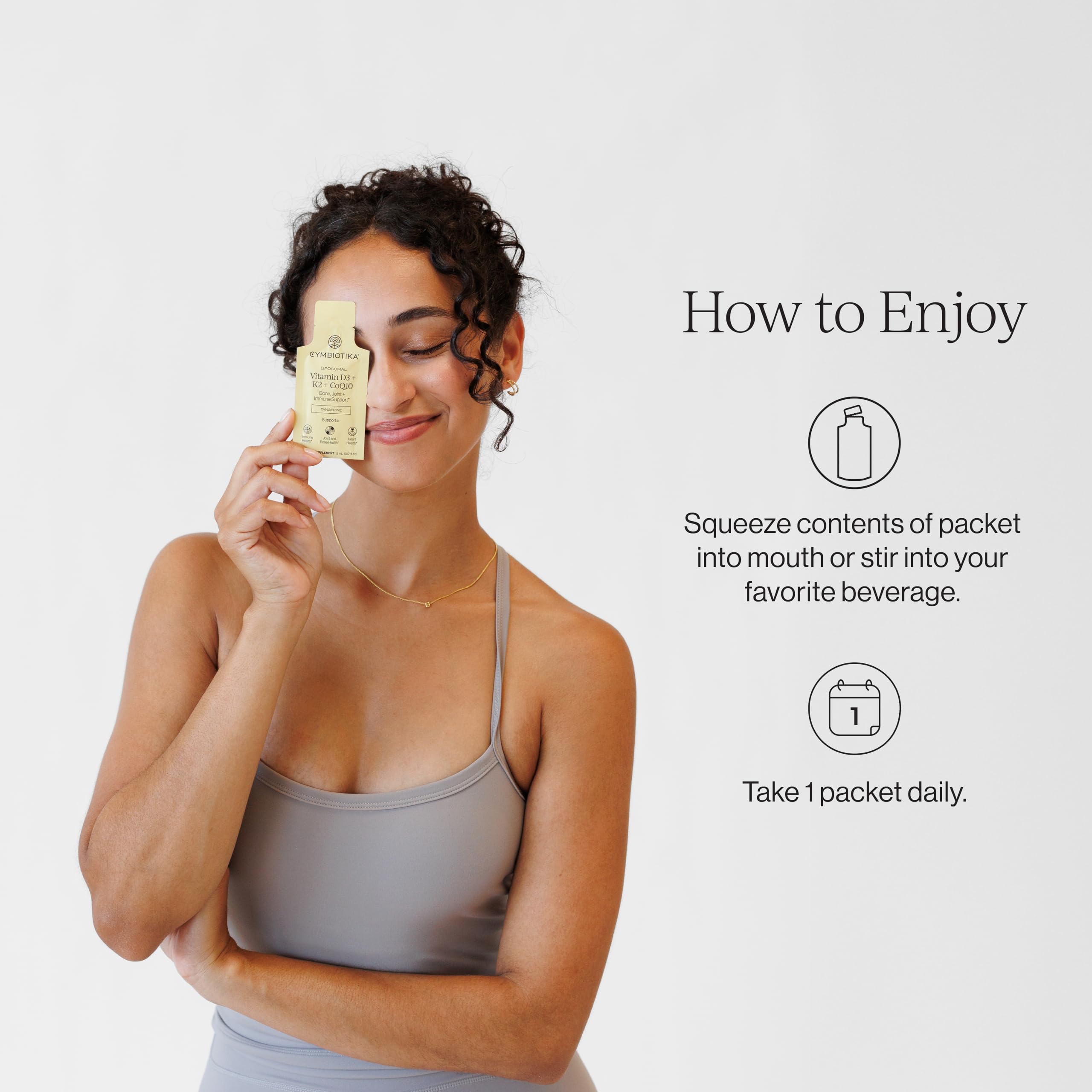 CYMBIOTIKA on-the-go routine with gluten-free and soy-free formulation.