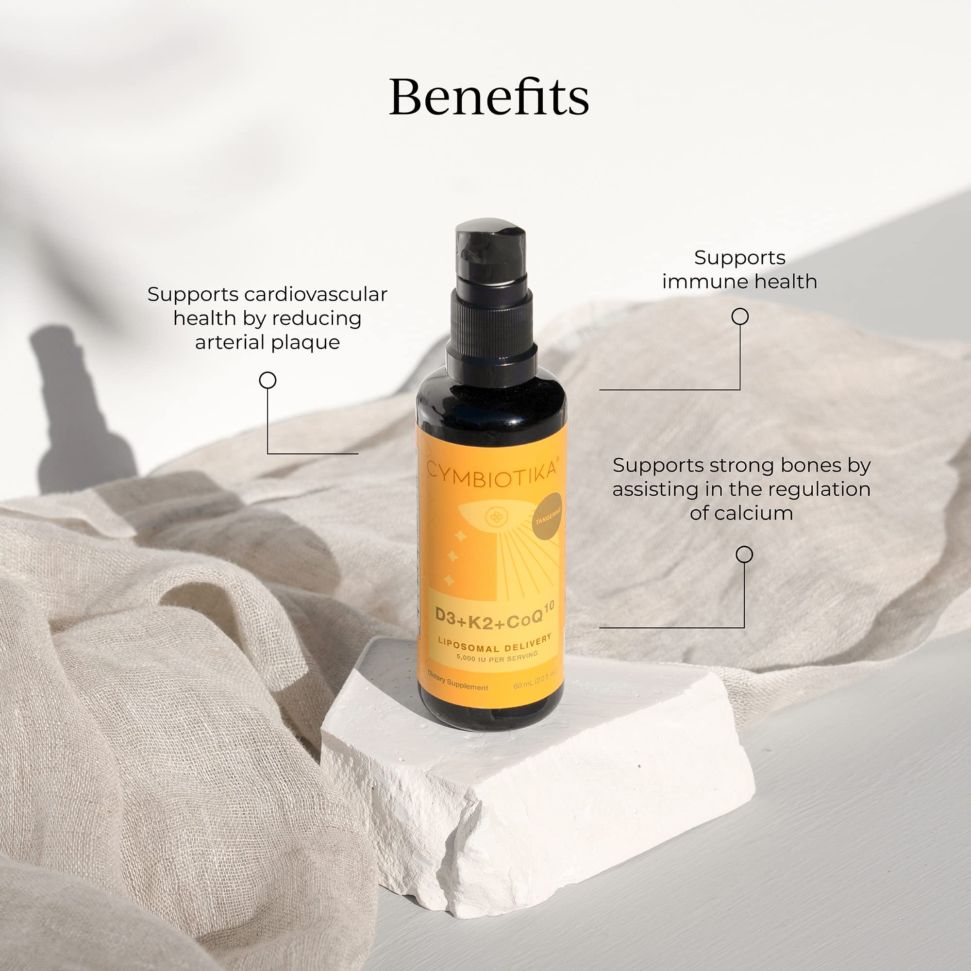CYMBIOTIKA liquid pump enables easy daily dosing.