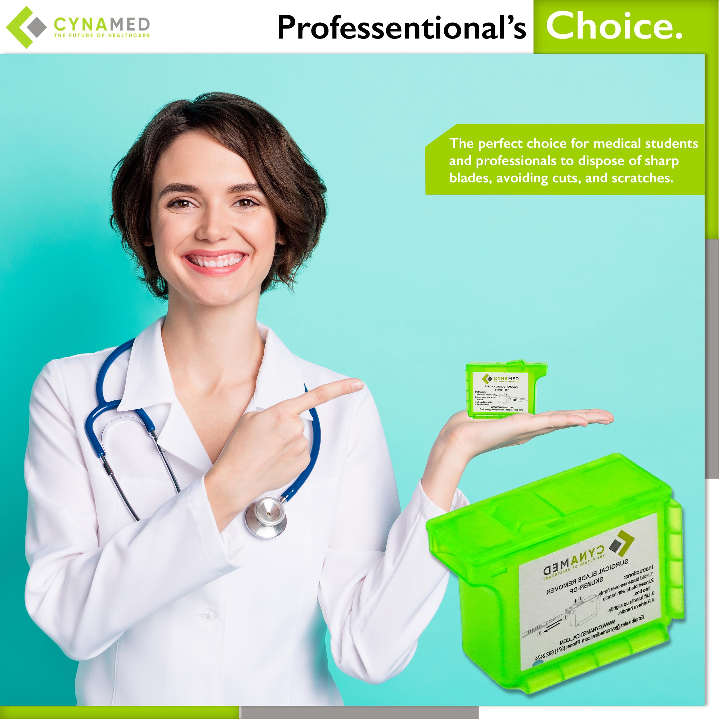 Cynamed disposable unit promotes safe disposal and reduces cross-contamination risk