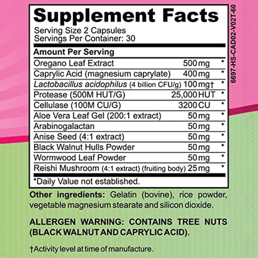 Cyrixs Health Candida Complex capsules ready to support yeast balance