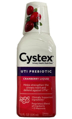 Cystex liquid being poured for easy daily use in urinary wellness routine