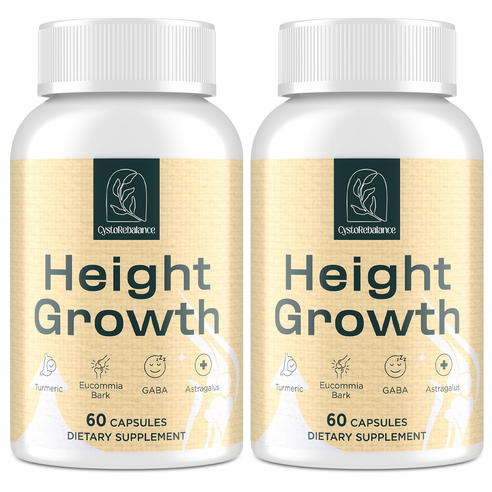 CystoRebalance 25-in-1 bottle shows mineral blend for bone strength and growth