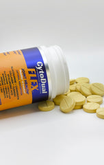 Cytodual Flex tablets dispersion, highlighting rapid oral disintegration in the mouth.