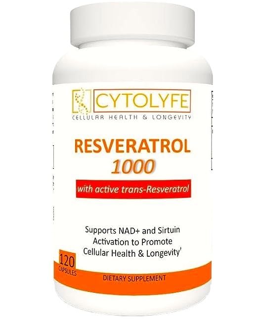 CYTOLYFE Resveratrol 1000mg bottle for daily wellness support.