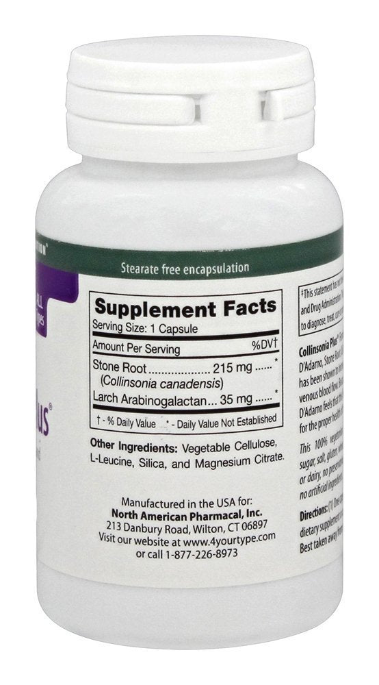 D'Adamo Collinsonia Plus bottle close-up, high-purity sea-derived calcium