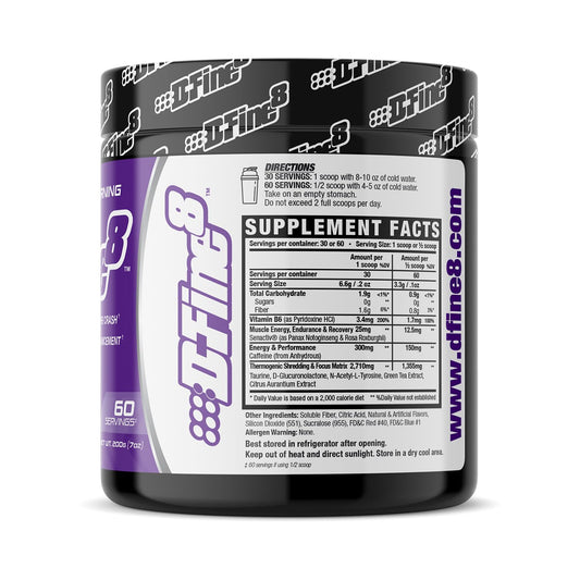 D-Fine8 energy and focus support during workouts