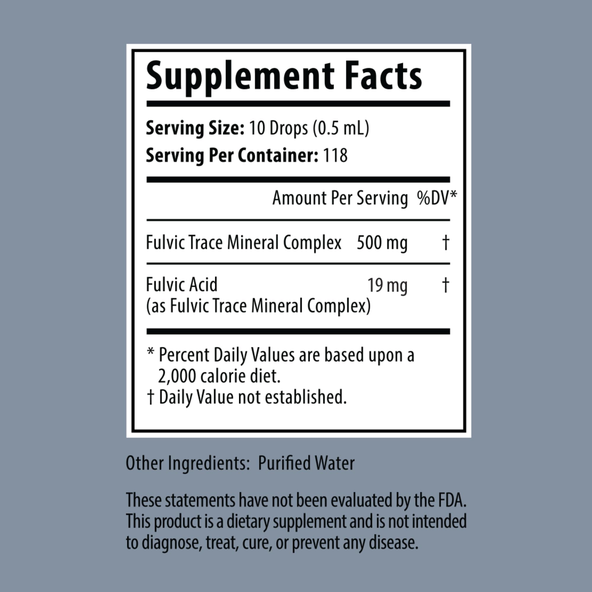 D R P Organic Trace Minerals Drops dropper enables precise daily dosing