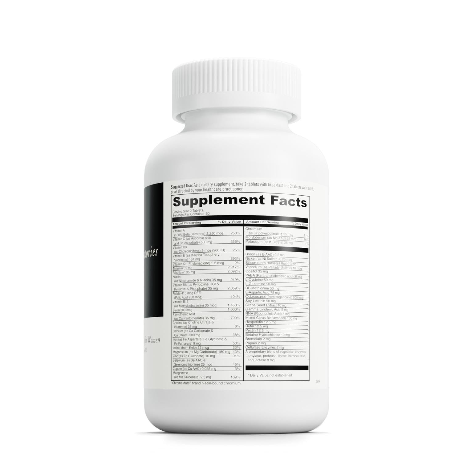 Davinci Labs Spectra Woman tablets close-up highlighting easy-to-swallow daily use.