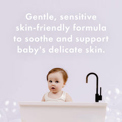 Dabble & Dollop Lullaby Lather newborn-safe formula shown for gentle newborn cleansing.