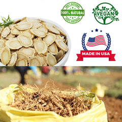 DABC OAK LAND 4 oz box of American ginseng slices, premium quality.