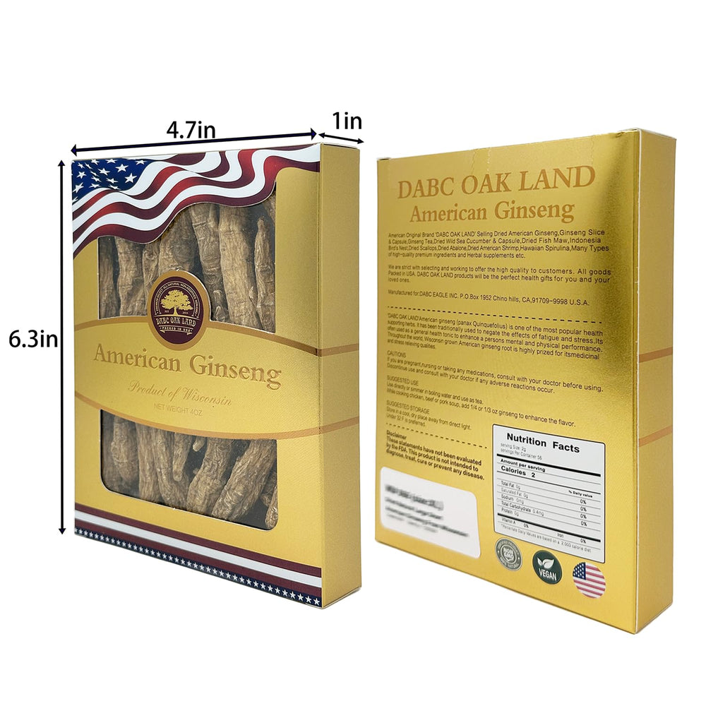 DABC OAK LAND Wisconsin ginseng slices ready for tea or cooking.