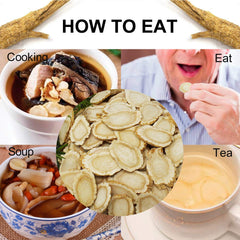Ginseng slices incorporated into soups or stews for depth of flavor.