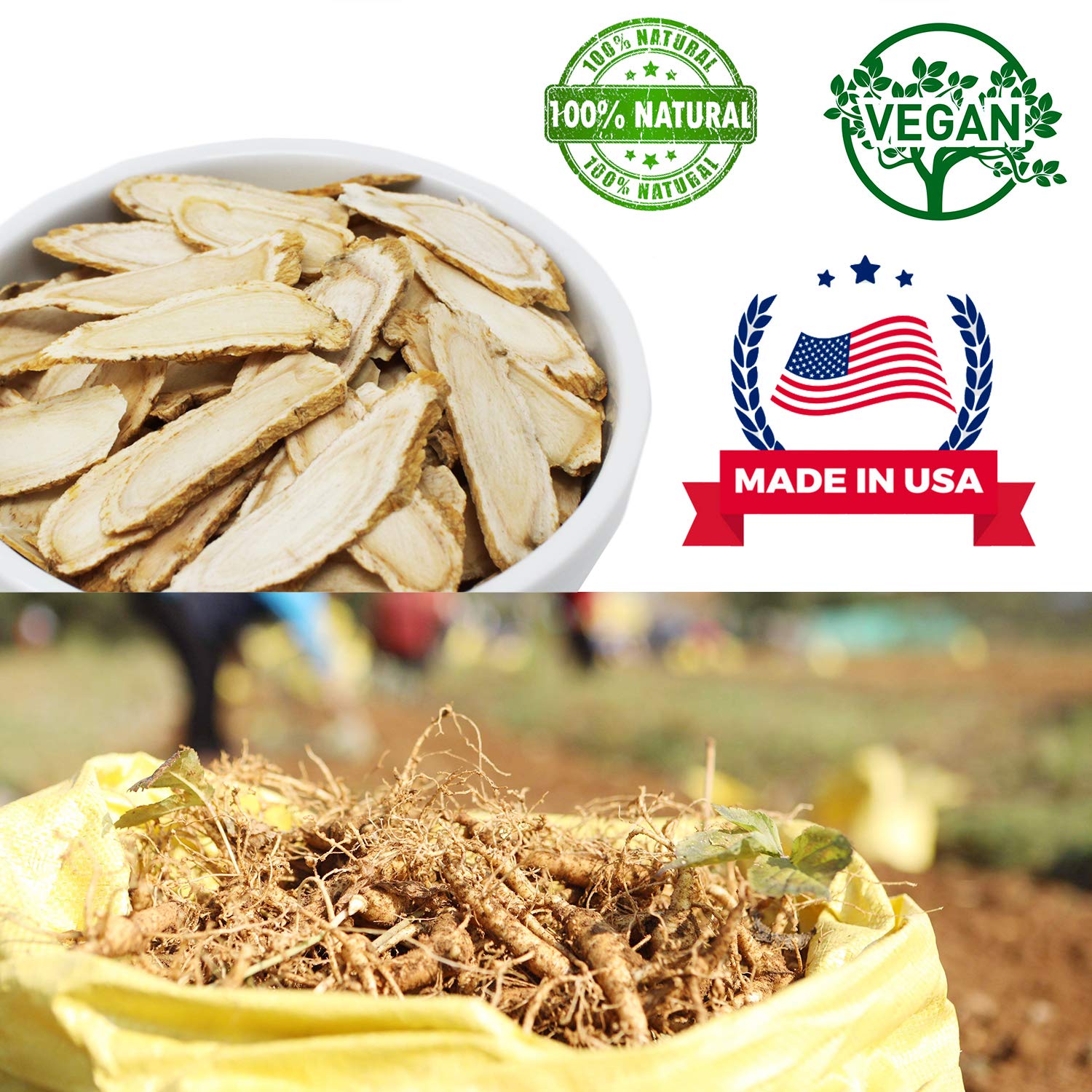 DABC OAK LAND ginseng slices stored in jar for freshness