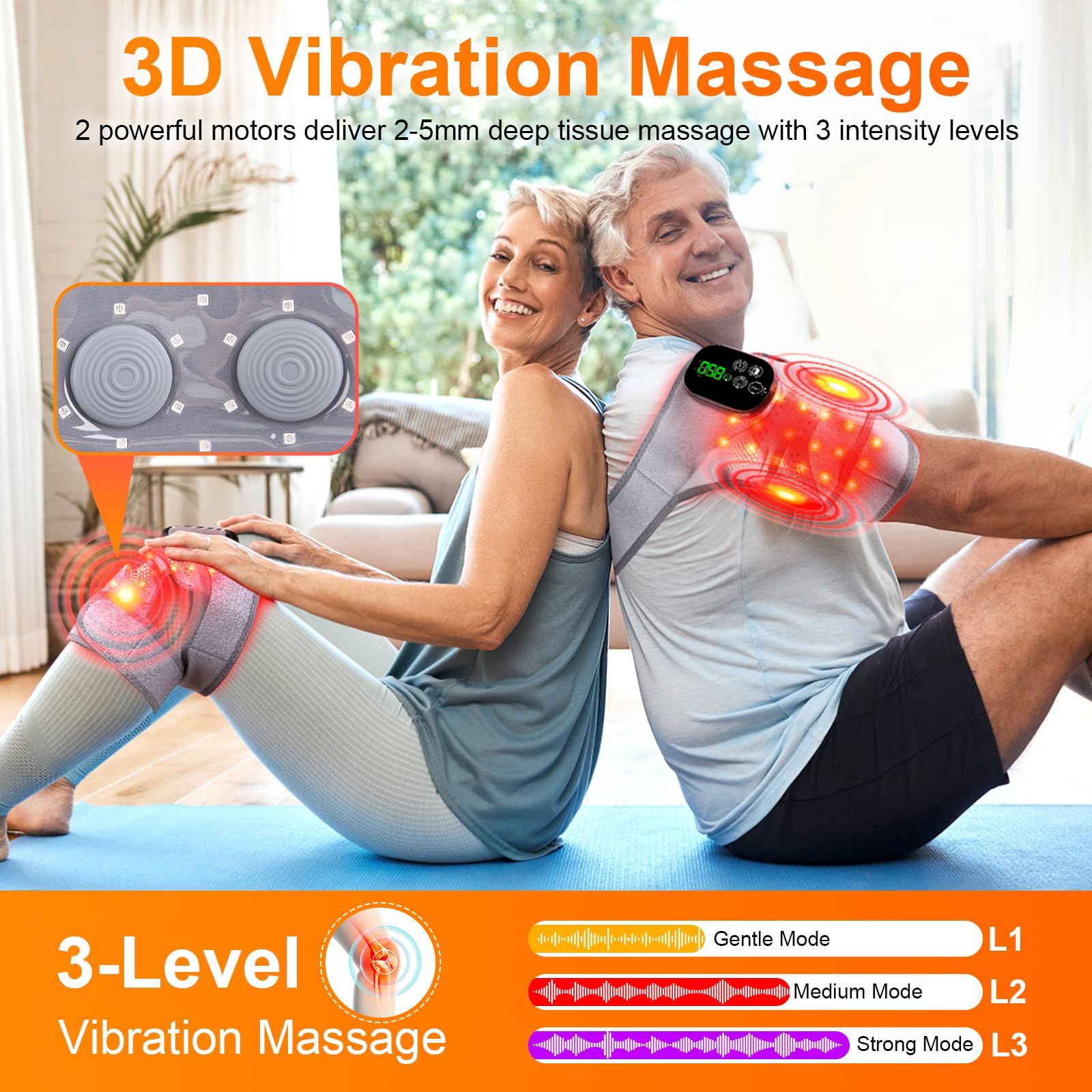 DABLEIBEN knee massager with 5000mAh battery for all-day use