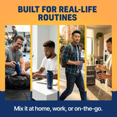 DADFUEL nutrition shot image hints at daily energy support for busy dads.