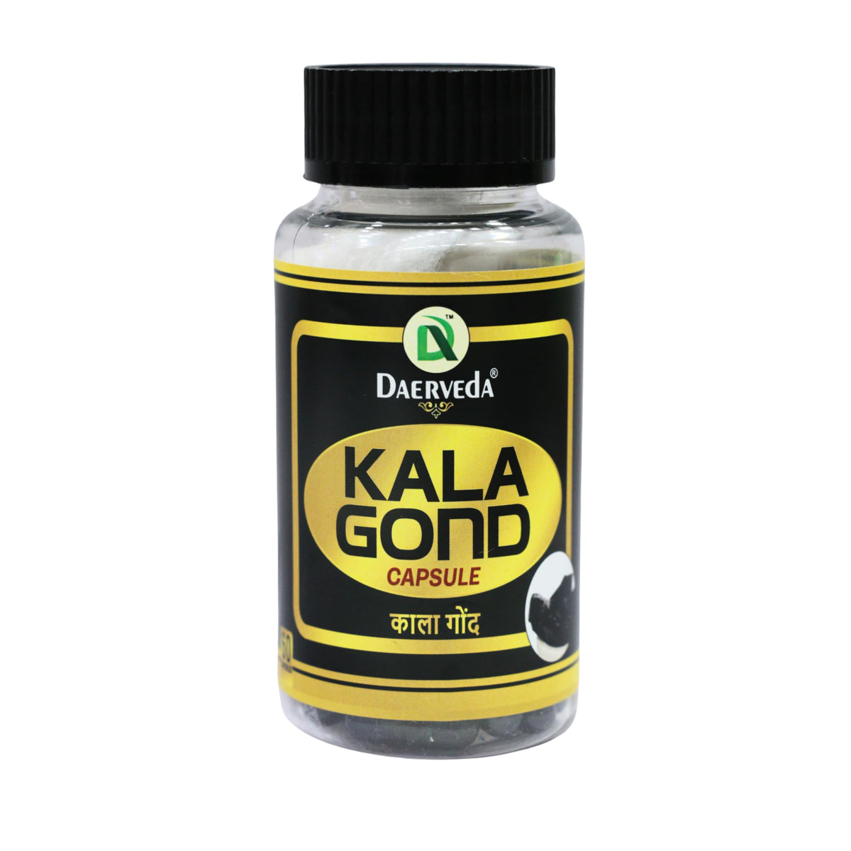 Daerveda Kala Gond Capsule II front view, pure Ayurvedic formula for daily wellness