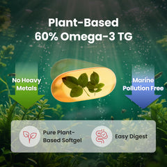 Softgel close-up showcasing 1020 mg dose per capsule.