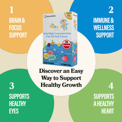 DAIKEN gummies shown foil-wrapped for freshness and on-the-go use.