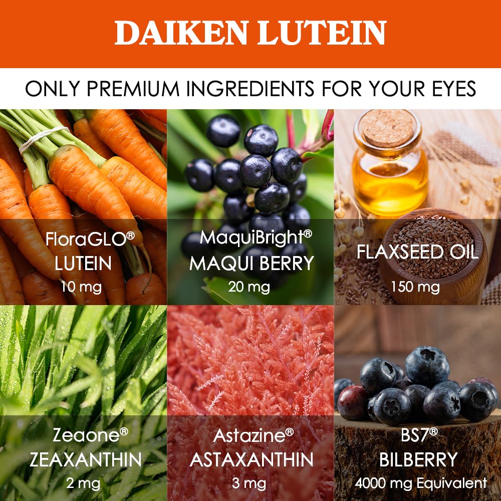 DAIKEN Linseed oil and Vitamin E support oil-based delivery in softgels.
