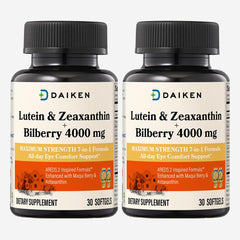 DAIKEN Lutein Zeaxanthin softgel bottle front view for daily eye support