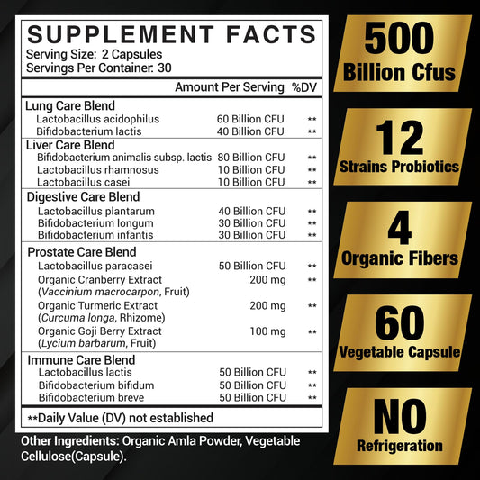 Dailanbu bottle label highlights 12 strains for diverse gut support