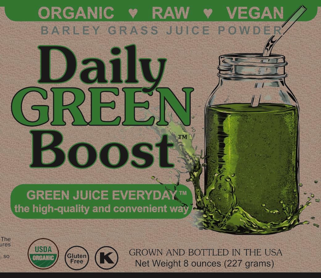 Daily Green Boost amber bottle for premium storage and potency.