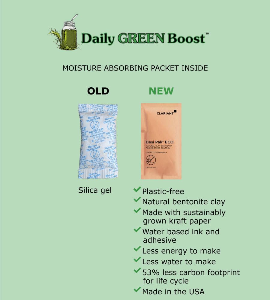 Daily Green Boost serving ideas image suggesting juice or smoothie use.