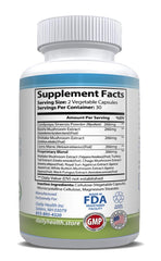 Daily Health 10 Mushroom Blend bottle on shelf for accessible wellness.