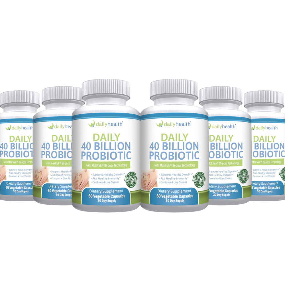 Daily Health Daily Probiotic bottle pour supports digestion and daily balance.
