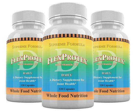 Daily Health FlexProtex D 884mg bottle front view for everyday joint support.