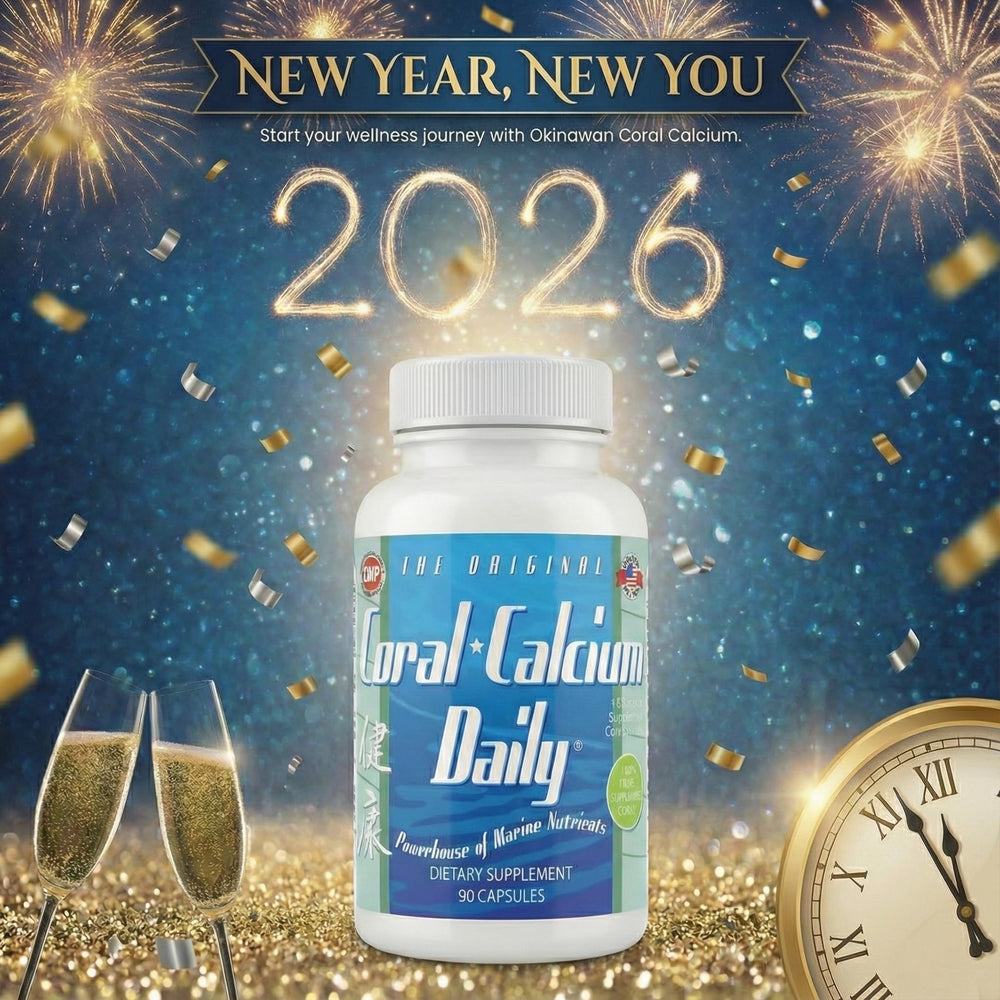 Daily Health Okinawa Coral Calcium showcasing 72 minerals for holistic mineral intake
