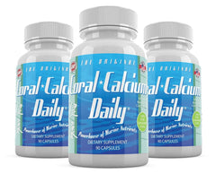 Daily Health Okinawa Coral Calcium bottle front view for daily bone-support.