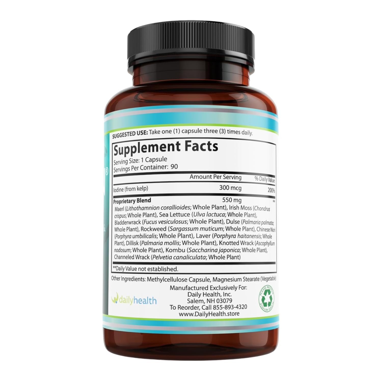 Daily Health Seatrition vegetarian capsules for convenient daily routine
