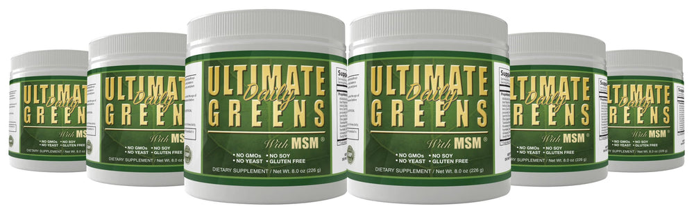 Daily Health Ultimate Daily Greens bottle demonstrates convenient vegan nutrition for daily wellness.