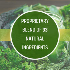 Daily Health Ultimate Daily Greens scoop shows simple serving for consistent vegetable intake.