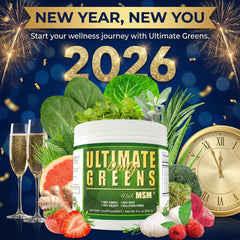 Daily Health Ultimate Greens mixed drink glass, convenient veggie intake for busy lifestyle.