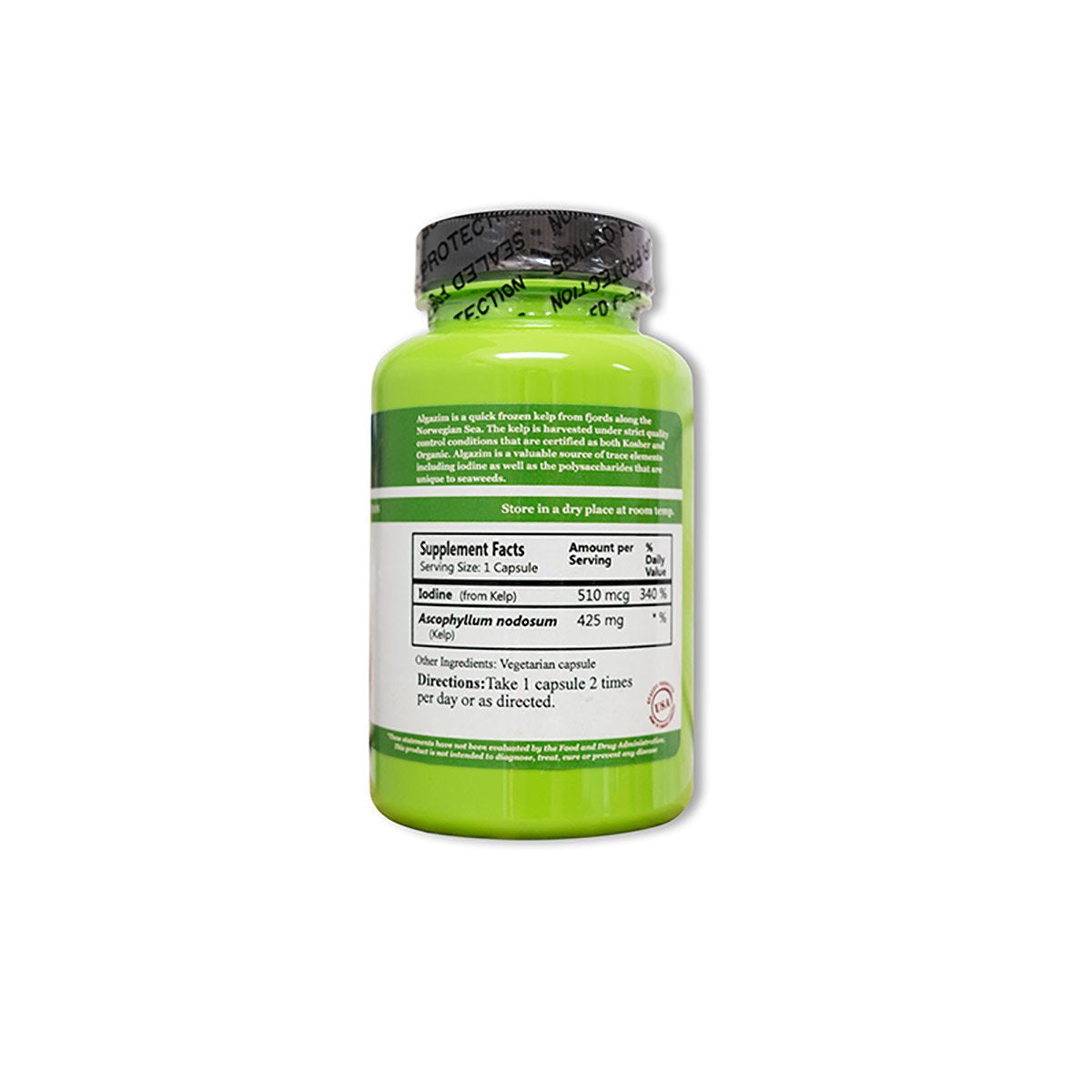 Algazim capsules closeup by Daily Manufacturing, ideal for a simple daily routine.