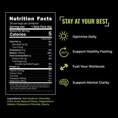 Daily Salts key nutrients sodium potassium magnesium support balanced daily hydration.