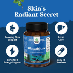 Reduced Glutathione with Milk Thistle daily-use capsules in hand