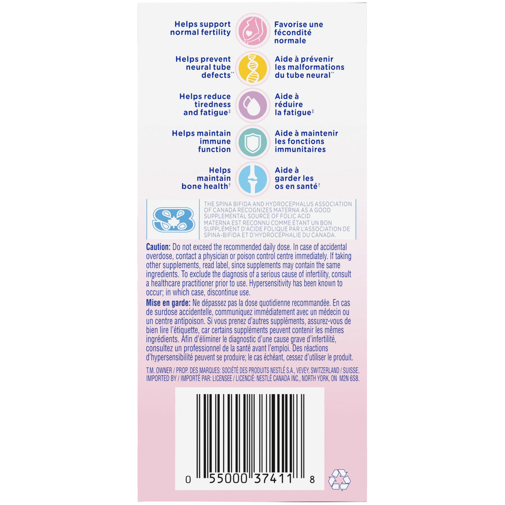 Daily-use routine with Materna Nestlé prenatal vitamins for ongoing nourishment